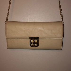 2-in-1 Clutch Purse and Wallet, Nude |  Like New